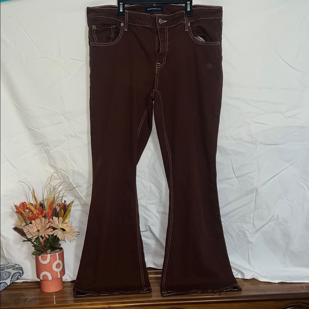 Aeropostale Deep Brown Flare Jeans